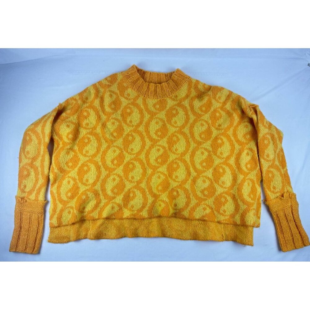 Free People Persone libere Yin-Yang Mock Neck Jumper Size Small - Picture 3 of 10